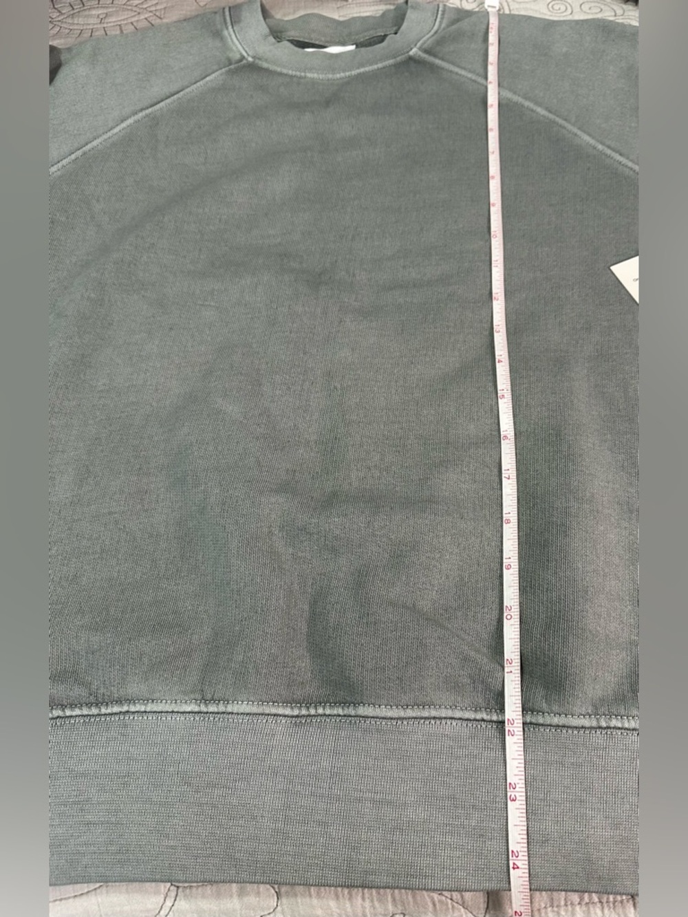 Mate the Label Organic Fleece Raglan Oversized Sweatshirt Forest Green S NWT - Picture 6 of 8